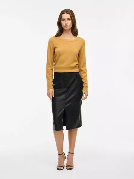 VILA VIDagmar Pinnoitettu Midihame - Lyhyet hameet - NOS14105132BLACK - 1